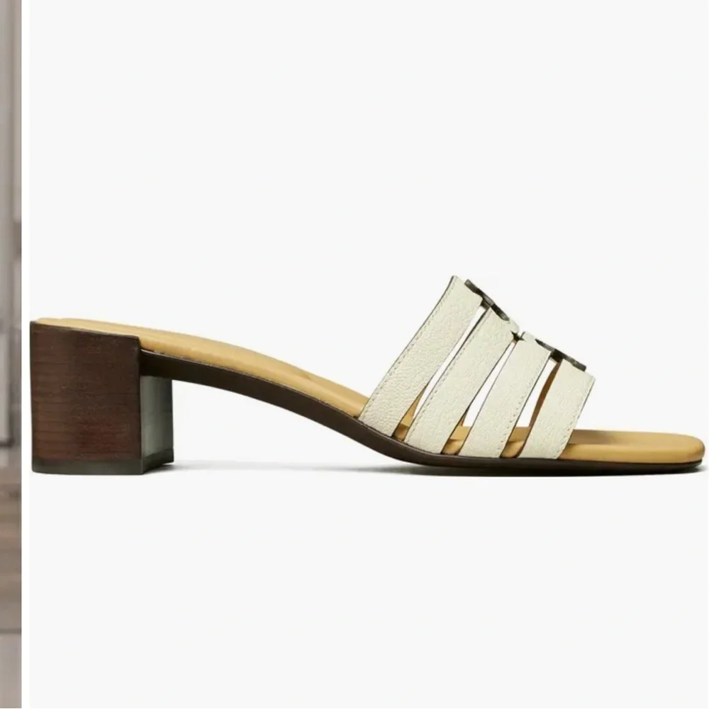 NEW Tory Burch Ines Cage BLOCK HEEL size 8.5
